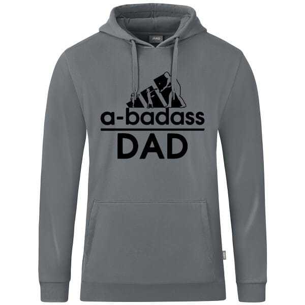 A Badass Dad Hoodie Grijs